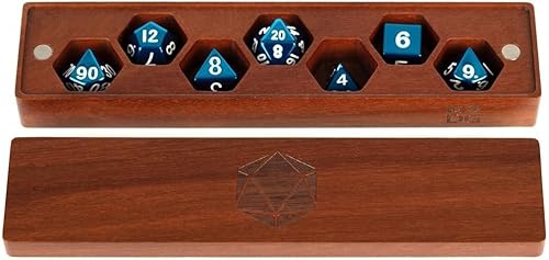 FanRoll - Bóveda de dados de madera de alta calidad: corazón morado, juego de rol, accesorios de dados para Calabozos y Dragones