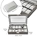 12 Piece Pewter Carbon Fiber Watch Display Case Men's or Ladies Watch Box Jewelry Glass Top