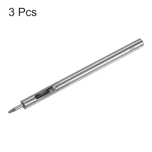 Miniatura 8 de HARFINGTON 2 piezas de perforador de cuero de 0.138 in recto, redondo, ojal, remache a presión, fijador para cuero, artesanía, ropa, bolso, cortina