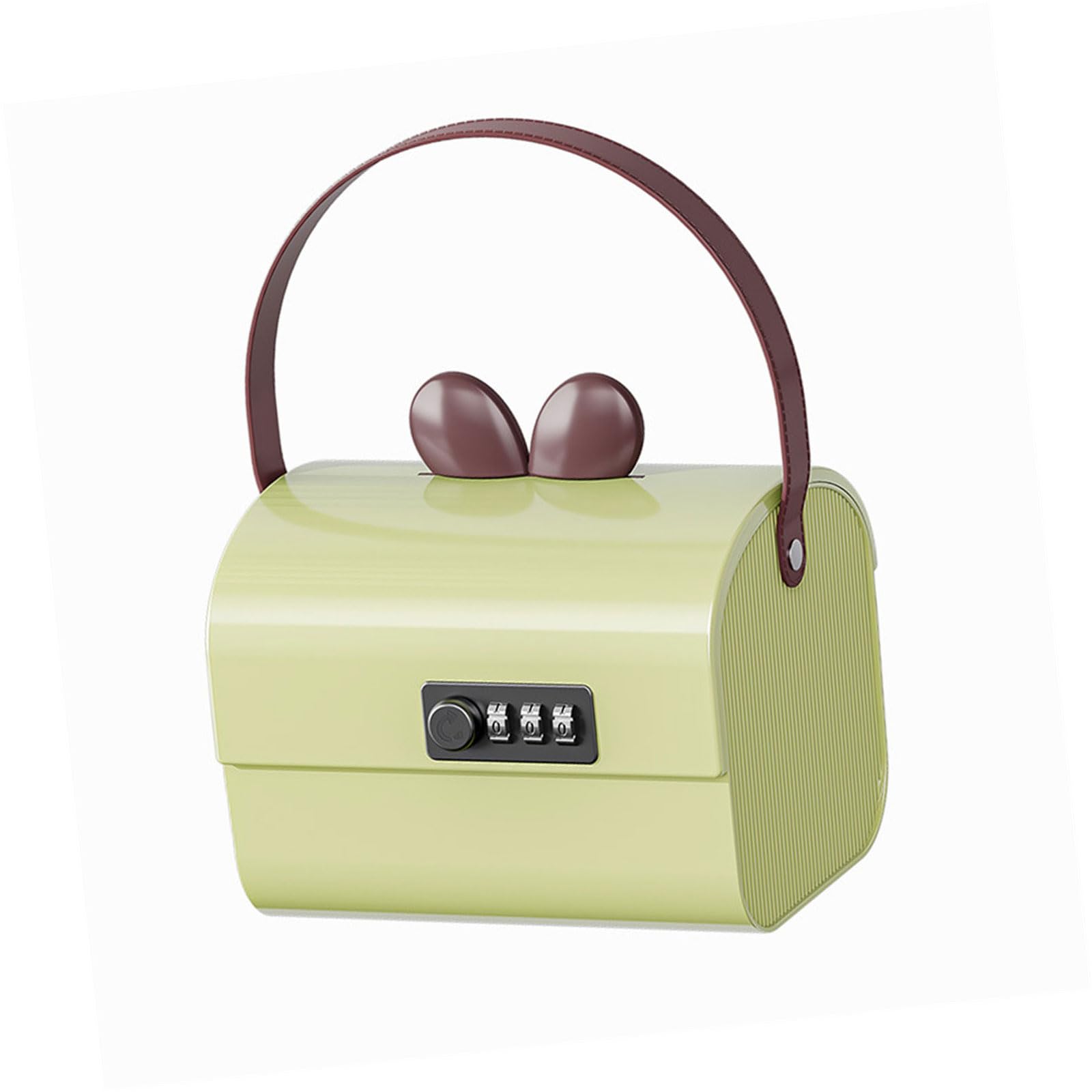 yanwuwa Portable Handle Money Box for Children Password Piggy Banks with Code Combination Cash Case with Cartoon Rabbits Cartoon Money Box