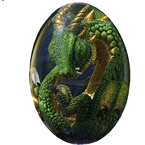 Lava Drachen Ei Traum Kristall Transparent Harz Feuertasche Fliegende Dinosaurier Eier Innendekorationen Handgefertigte Skulptur Ornamente Souvenir (Grün) Cover