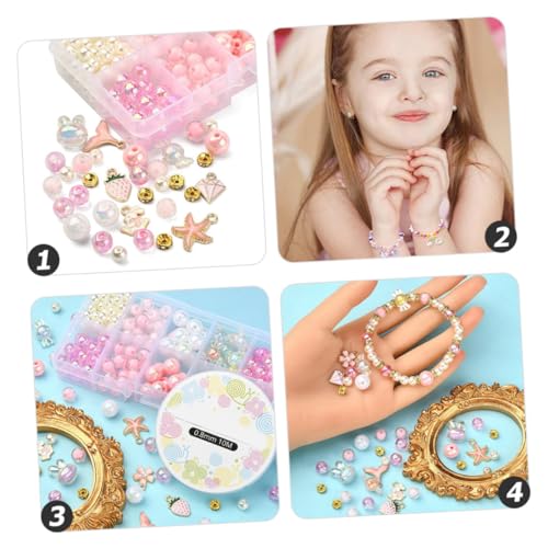 Kit de perles pour bracelet DIY rose acrylique DOITOOL