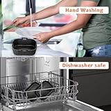 2PCS Silicone Air Fryer Liners for Ninja Double Stack Air Fryer XL Sl400UK, Airfryer Liners Air Fryer Accessories for Ninja Dual Air Fryer AF400UK, AF300UK, AF451UK, Tower T17088 (Black, One Size) - Image 6