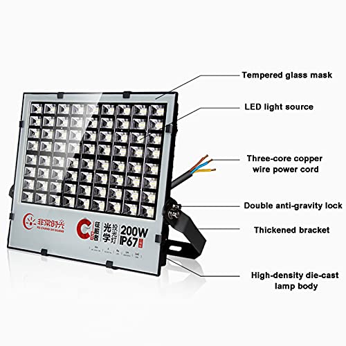 30-300W IP67 LED Spot 6500K Biały Zewnętrzny reflektor ścienny(300W)