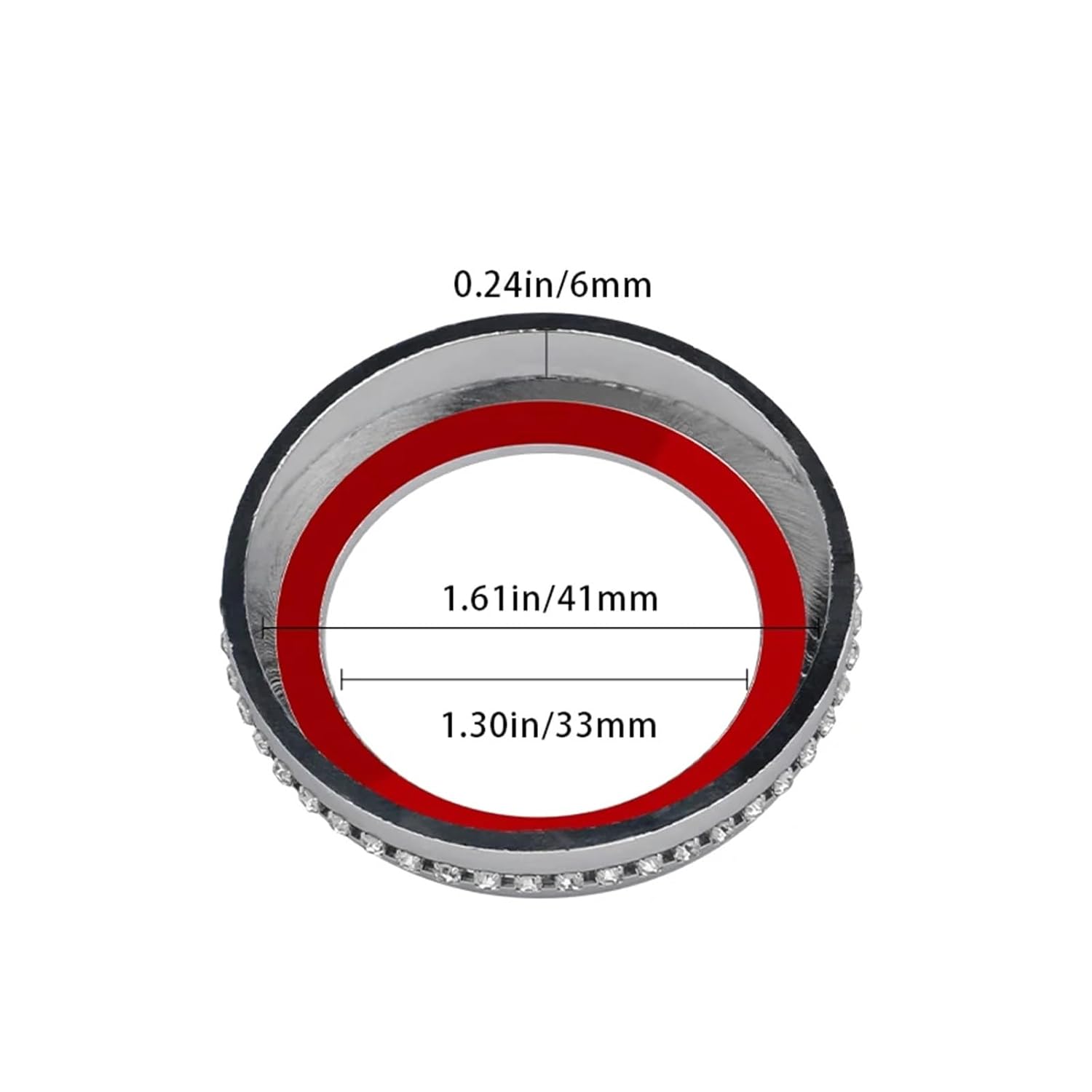 3Pcs Bling Car Center Console Air Conditioner Control Knob Switch Circles Decoration Cover，Compatible with VW Tiguan Passat CC