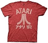 Atari Established 1972 Kanji Mens T-Shirt (Medium, Heather Red)