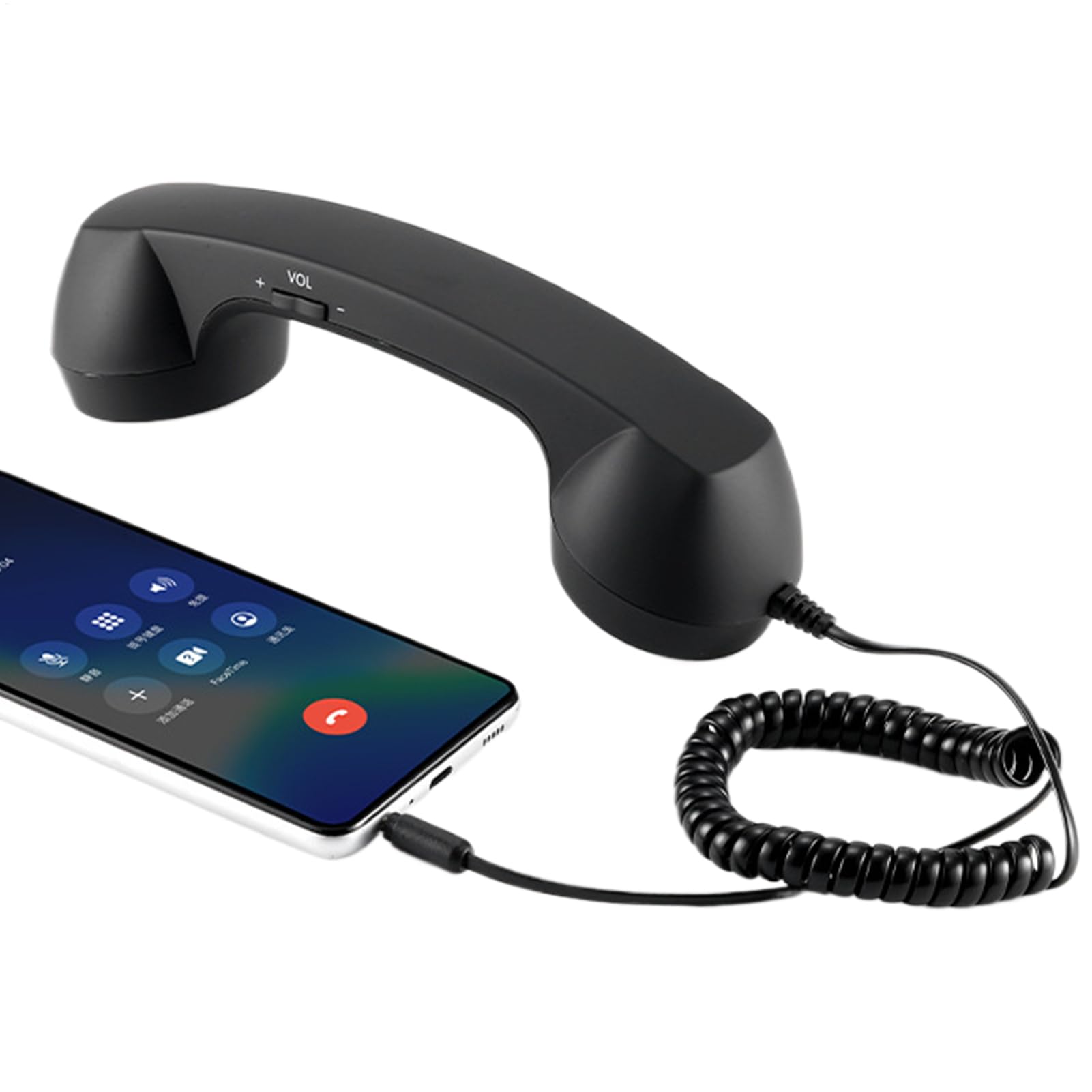 – Retro Phone Handset USB C | Handheld Desk Accessories | Vintage Wireless Phone Handset,for Video Conferences Work Computer Laptop Smartphone Office Home School Bedroom