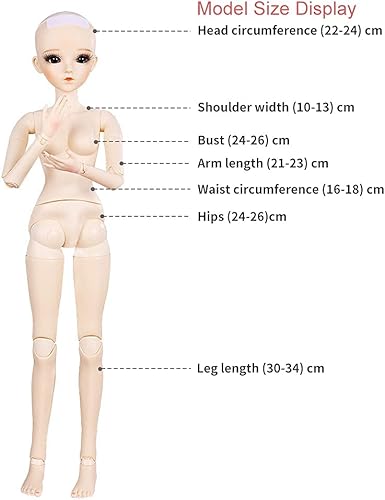 Miniatura 7 de UCanaan BJD - Juego de ropa de muñecas SD de 13, pelucas, zapatos, calcetines, accesorios, juego completo para muñecas BJD de 24 pulgadas y 23.6 in