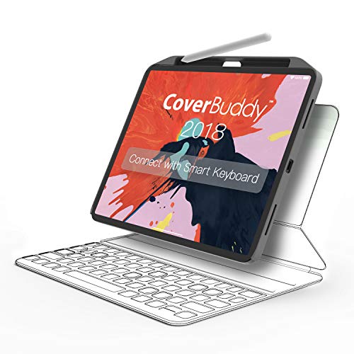 SwitchEasy CoverBuddy Case for iPad Pro 11inch (2018 Release), with Pencil Holder [Support Apple Pencil Charging], Perfect for Official Smart Keyboard, Smart Folio (Space Gray)