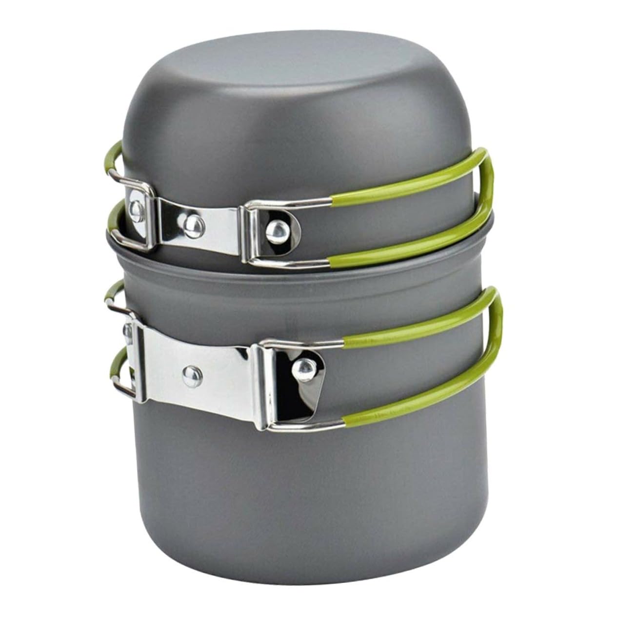 BESPORTBLE 1 Set Portable Camping Cookware Set for People Non Stick Pan Teapot Lightweight Cooking Tools for Outdoor Picnic Hiking Backpacking Grey