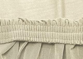 BIANCHERIAWEB Copridivano Antimacchia Elasticizzato Penisola Componibile Tinta Unita Modello Perfetto 3 Posti Panna