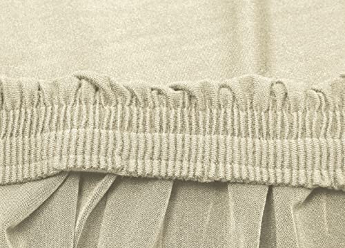 Biancheriaweb Copridivano Antimacchia Elasticizzato Penisola Componibile Tinta Unita Modello Perfetto 3 Posti Panna - 4