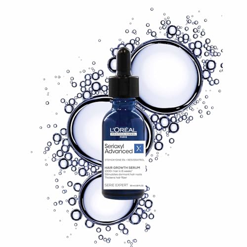 L’Oréal Professionnel Serioxyl Advanced Hair Growth Serum for scalp | Powered by Stemoxydine 5% + Resveratrol | Stimulates dormant hair roots and thickens hair fibre | Hairgrowth serum for men and women