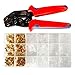 Produktbild CCLIFE Crimpzange Flachsteckhülsen Crimper Crimpwerkzeuge Set mit Schutzhüllen | 0,5-1,5 mm² (AWG 22-16) | 300 stück Kabelstecker