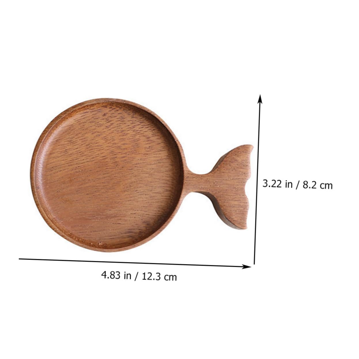 KICHOUSE Fish-shaped Wooden Saucer Sauce Bowl for Soy Tableware Sauce Dish Condiment Plate