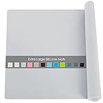 Extra Large Flexible Silicone Table Mats for Kids - Non-Slip, Waterproof, Heat Insulation Countertop Protector - Pastry Mat, 27.6\'\'x19.7\'\' Gray, 1Pcs