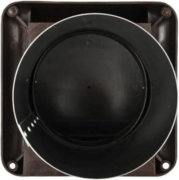 RDP Plastic Dryer Vent with Hood and Damper Without Pipe (4 Inch, Brown)