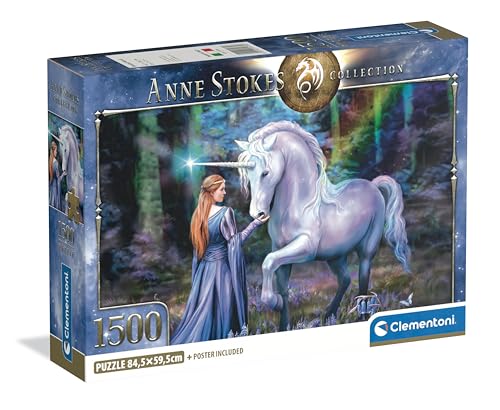 Clementoni - Puzzle 1500 Pezzi per Adulti e Ragazzi, Special Series, Tema Bluebell di Anne Stokes con Poster Incluso, Compact Box, Idea Regalo Uomo e Donna, Made in Italy, 84,5x59,5 cm, 31735