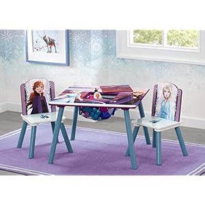 Delta children kids table and chair set with storage 2 chairs included ideal for arts crafts snack time homeschooling homework more disney frozen ii  urban country home decor