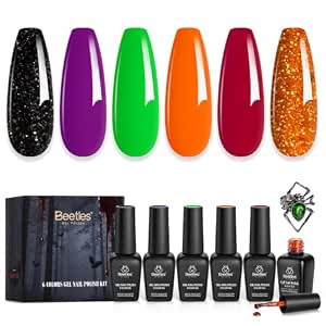 Beetles Halloween Gel Nail Polish Set - 6 Colors