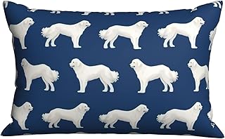 Great Pyrenees Cute Dogs Pillowcase for Hair and Skin, Queen Size (20x30 inches) Bed Home Decor Pillow Cover - Soft and Cozy Brushed Microfiber - Hidden Zipper Closure Print