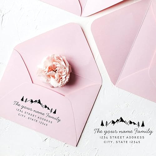 Miniatura 5 de Todos los tamaños de forma cuadrada Profesional personalizado sello personalizado logotipo personalizado dirección sello sellos franqueo 10.Stylish