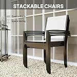 Outsunny 5 Piece Patio Table and Chairs, Outdoor Dining Set with Round Table and 4 Stackable Chairs, Steel Frame, for Backyard, Lawn, Deck, Balcony, Pool Side, Light Grey