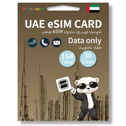 UAE Data Only eSIM Card 1GB in 30 Days Abu Dhabi Travel Internet Prepaid...