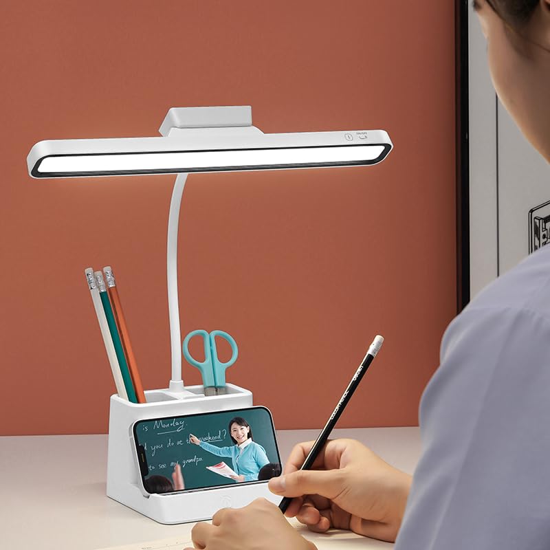 Image of Akari Plastic Rechargeable Desk /Study Lamp Night Lamp, Touch On /Off Switch, Child Eye Safety Student Study Table Lamp, Led Lamp Usb Charge (Ak-1706), Yellow