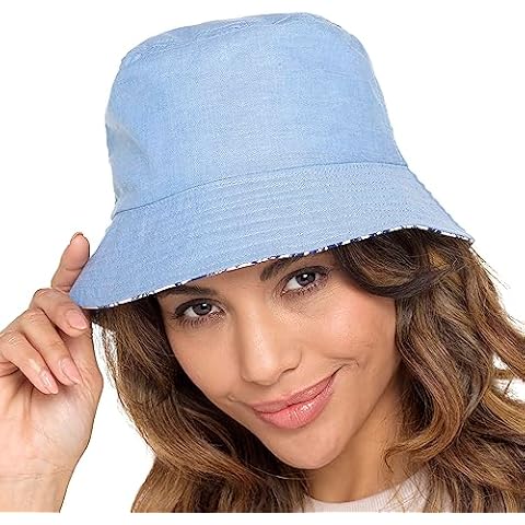 i-Smalls Reversible Blue Bucket Hat for Ladies Cover