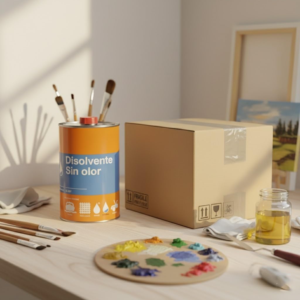 Suinga Disolvente Sin Olor de Alto Rendimiento 1 Litro | Pack 12 Limpiadores de Resinas Poliester y Herramientas de Pintura | Diluyente Especial 12 L para Fibra de Vidrio y Carroceria