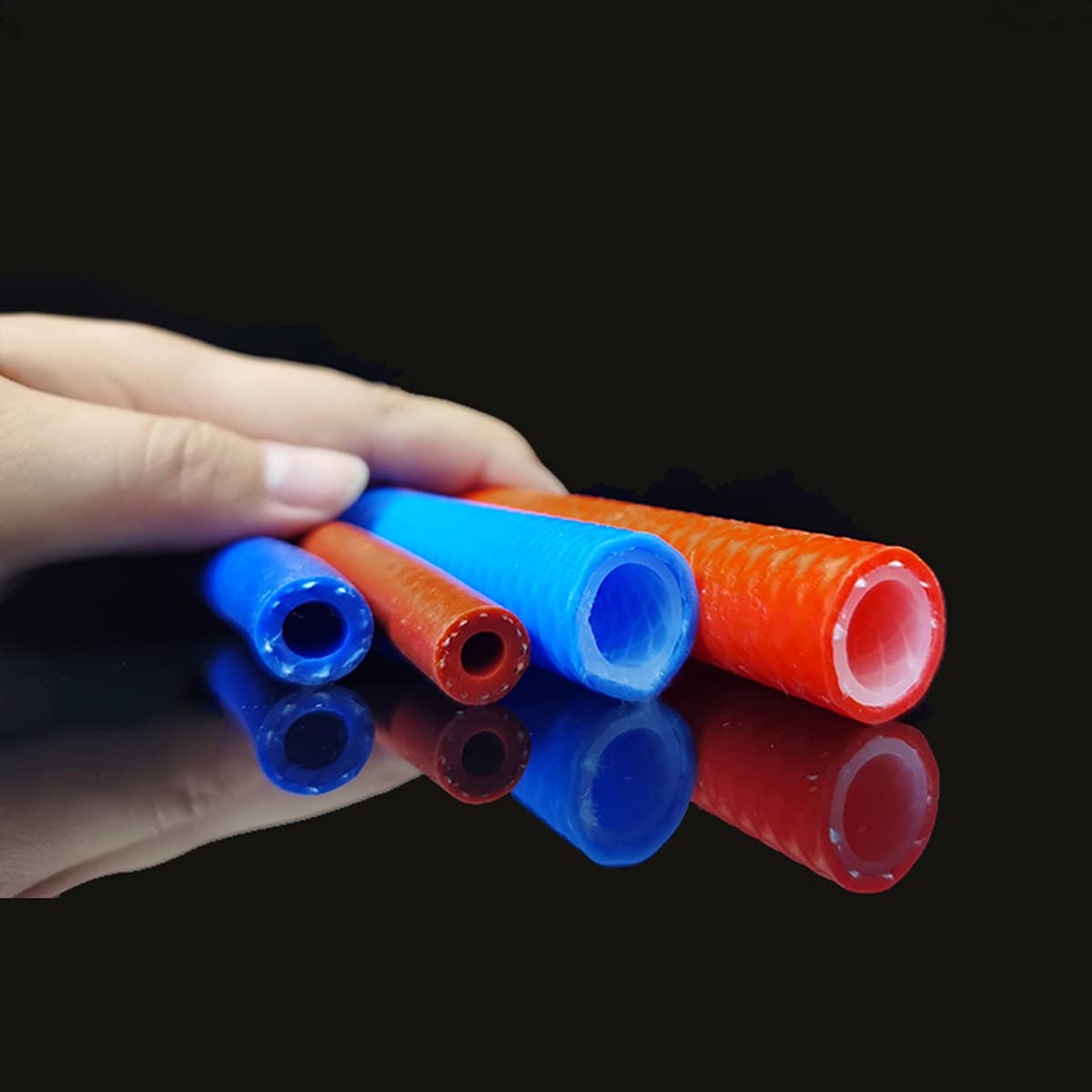 tubi flessibili in silicone, tubi in silicone, Tubo flessibile trasparente in gomma siliconica for un flusso facile e una pulizia facile 3,3 piedi / 1 m, blu, 19 * 25 mm(blu) (Color : Blue, Size : 2