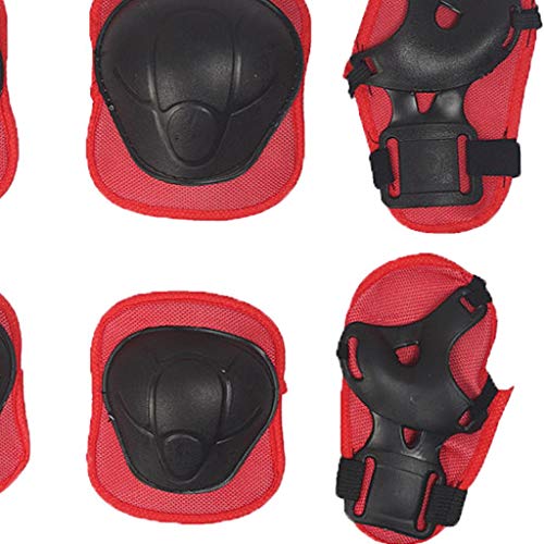 gazechimp Conjunto De Proteção De Skate/Skate Com Joelheiras De Patinete De - Vermelho 6Pcs