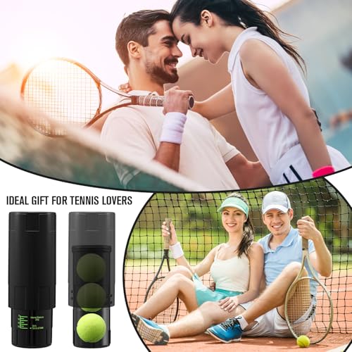 Image of Soulchen Tennis Ball Pressurizer - Tennis Ball Storage Canister Holds 3 Balls Under 14 Psi Pressure, Reusable Stuff for Bounce Retention, Lightweight & Durable