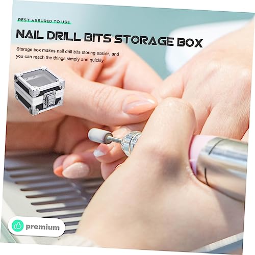 Organizador acrílico para brocas de taladro de uñas miniatura 5