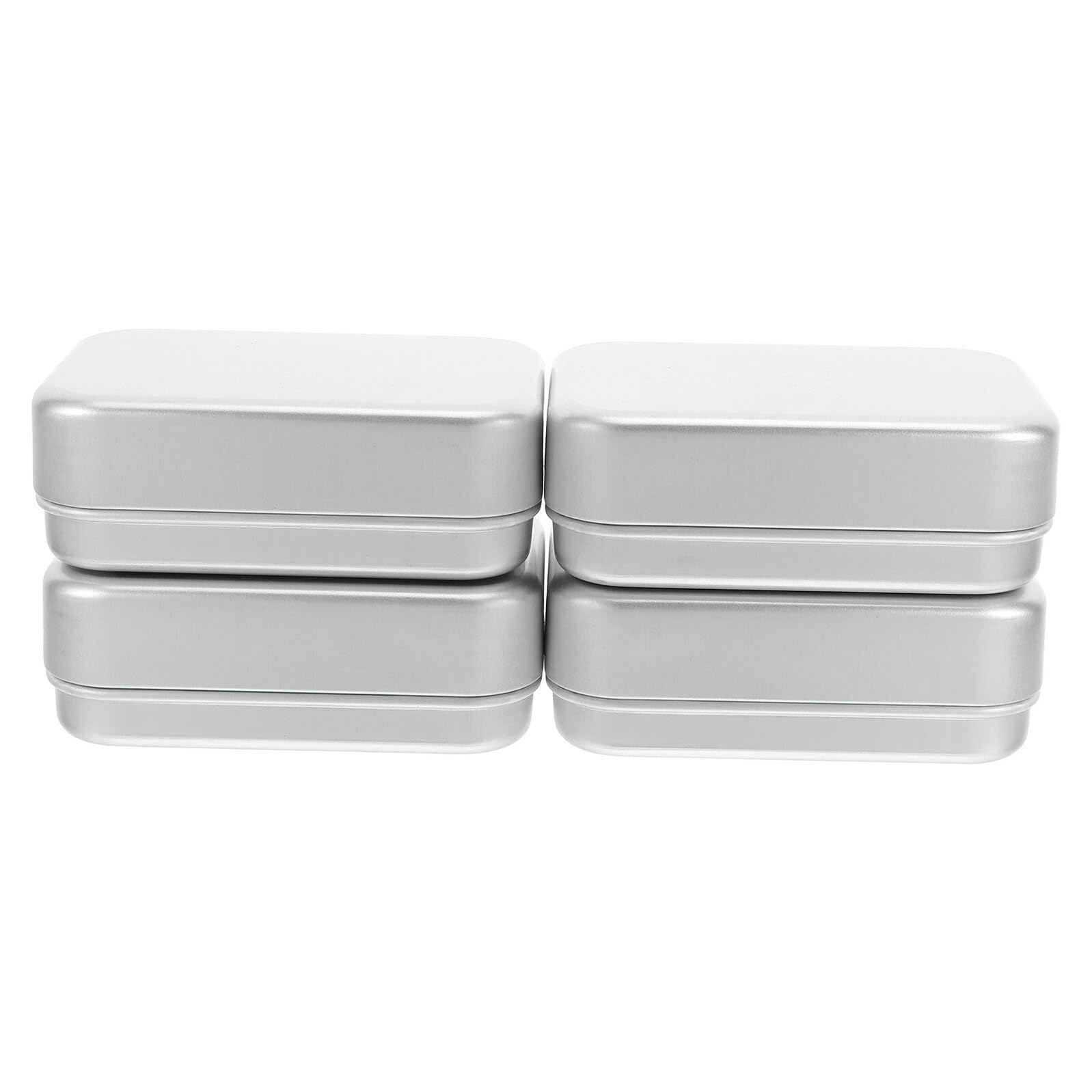 Boîtes à savonnette en aluminium 180ml 4 pièces étanches pour voyage