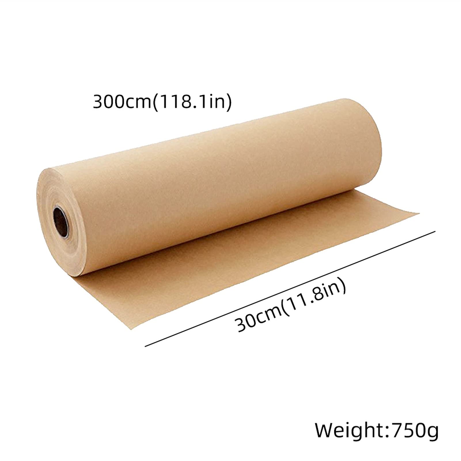 Papier do pakowania w rolce, Papier pakowy Vintage gazeta prezent kwiat brązowa rolka papieru pakowego na prezent ślubny i urodzinowy rolka papieru(White)