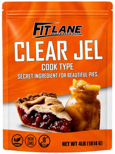 Clear Jel For Canning 4 lbs - Cook Type Corn Starch Powder - Thickener for Liquids, Cherry Pie Filling, and Fruit Pies - Non GMO Cooking Ingredient - For Beautiful Pies