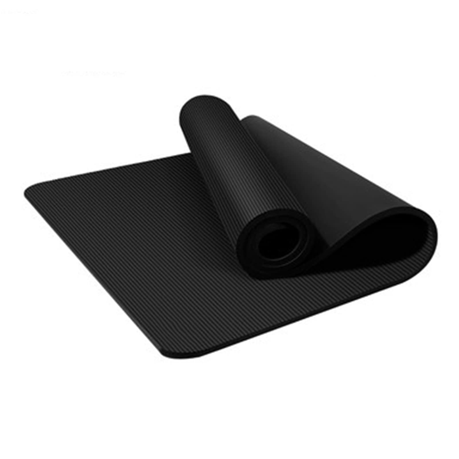 Tappetino da Ginnastica Ecologico, Tappetini da Yoga Ispessenti E Allarganti Tappetini per Esercizi di Fitness Ecologici Adatti per Gli Appassionati di Yoga Principianti,Nero,200x90cm