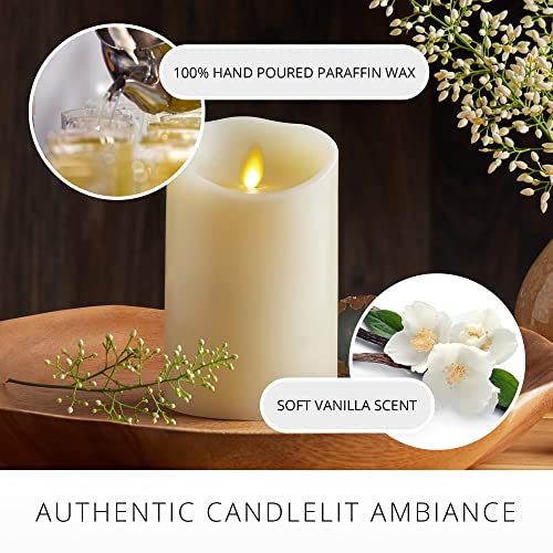 Luminara LM355B Moving Flame Flameless Pillar Led Candle, Vanilla Honey Scented Ivory thumb #4