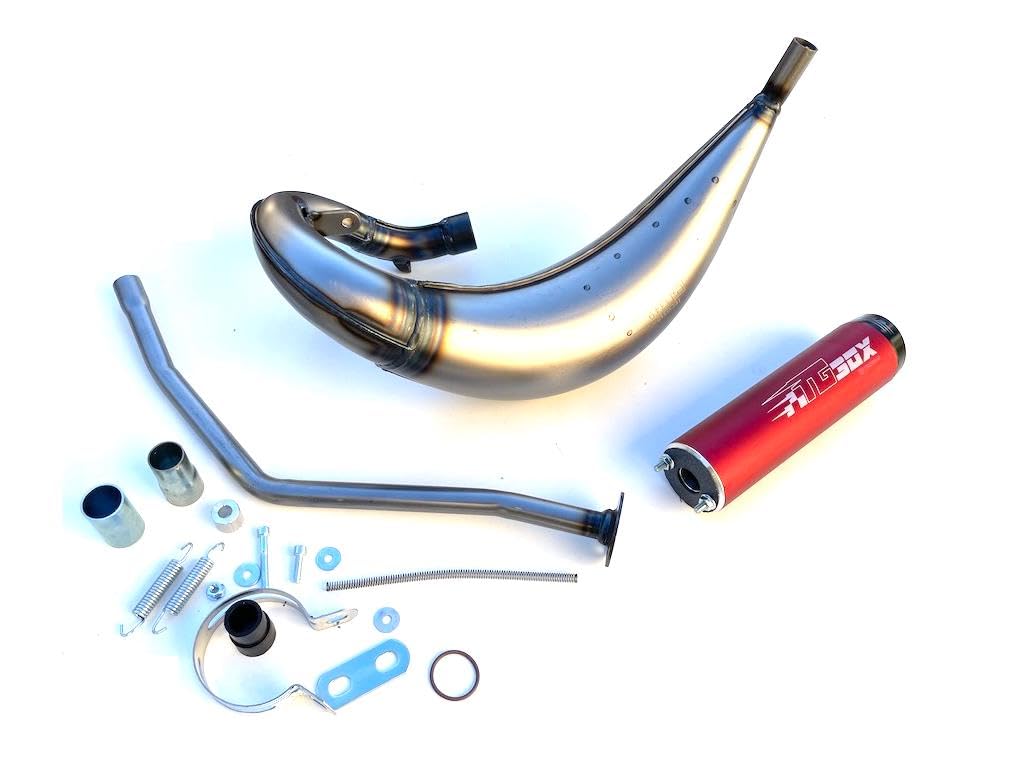 Sportauspuff Tecnigas E-NOX EVO-2 passend für Rieju MRT 50ccm AM6 – E-geprüft – Tuning Auspuffanlage Edelstahl Aluminium