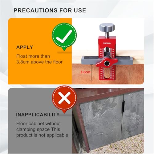 Gabarit de porte en alliage d'aluminium robuste pour alignement de meubles - 8