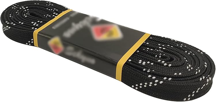 Replacement Shoelaces Suitable for Professional Hockey Skate Lace, Shatterproof Shoelaces, Inline Rollerblade Skates, Waxing, Speed Skates, Roller Skates, Skate Shoes, 1 Pair Color Black, Size