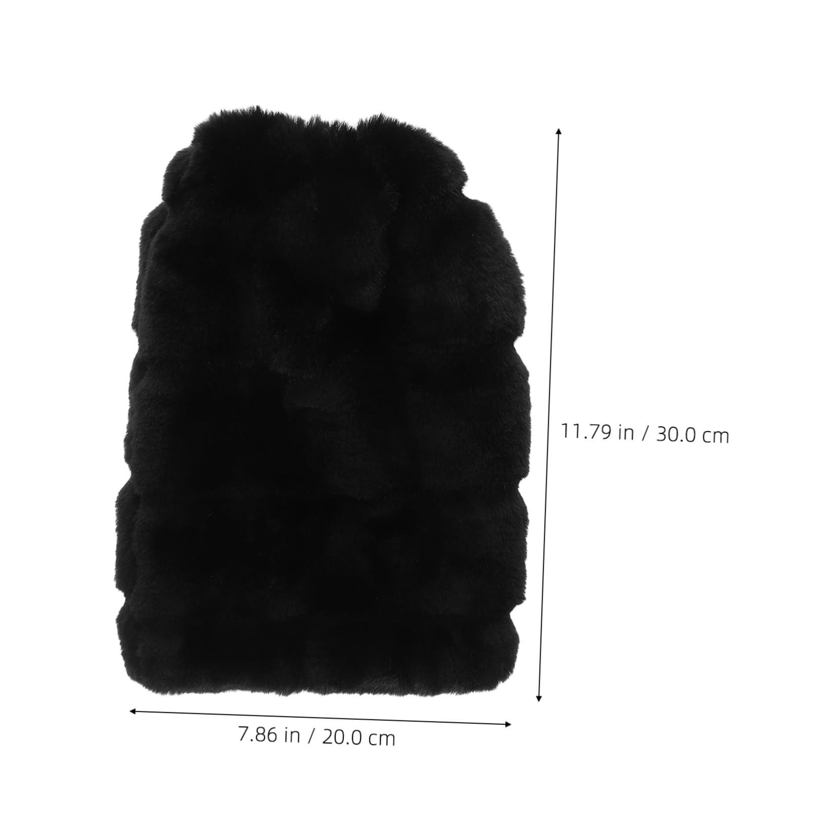 Scaldamuscoli Lunghi Donna Nero 30cm in Pelo Sintetico di Coniglio 1 Paio | Ragazze e Donne, Stile Adorabile e Delicato sulla Pelle, per Clima Freddo, Calzata Morbida e Confortevole