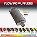 Flowmaster Flow FX Muffler – 3.00” Center In / 3.00” Center Out – Moderate Sound – Stainless Steel – Affordable Performance for Modern Trucks, Muscle Cars & Daily Drivers (71249)