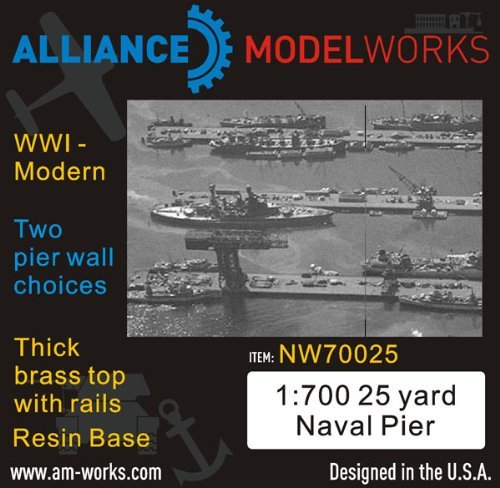 1:700 25 Yard Naval WWI-Modern Pier Wall Choice #NW70025