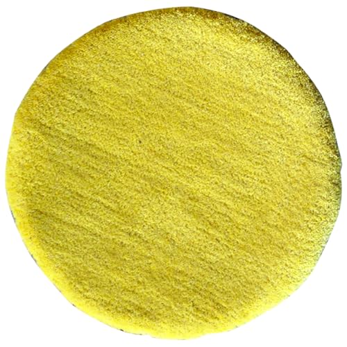 丸椅子ラグ 1枚[無地 黄]〔340mm×340mm〕