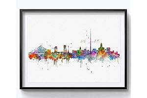 Dublin Skyline Cityscape: Watercolor Cityscape Art for Your Home