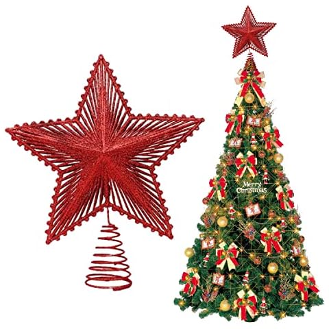 Weihnachtsbaumspitze Stern, Glitzer, hohler Stern Cover
