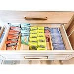 Lipper International 8895 Bamboo Wood Custom Fit Adjustable Dresser Drawer Dividers, Set of 2 - Image 5